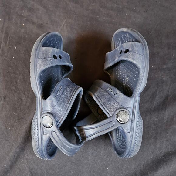 Crocs Crocband Open Toe Kids Size C11 Navy Blue Slip On Sandals Waterproof - Picture 6 of 8